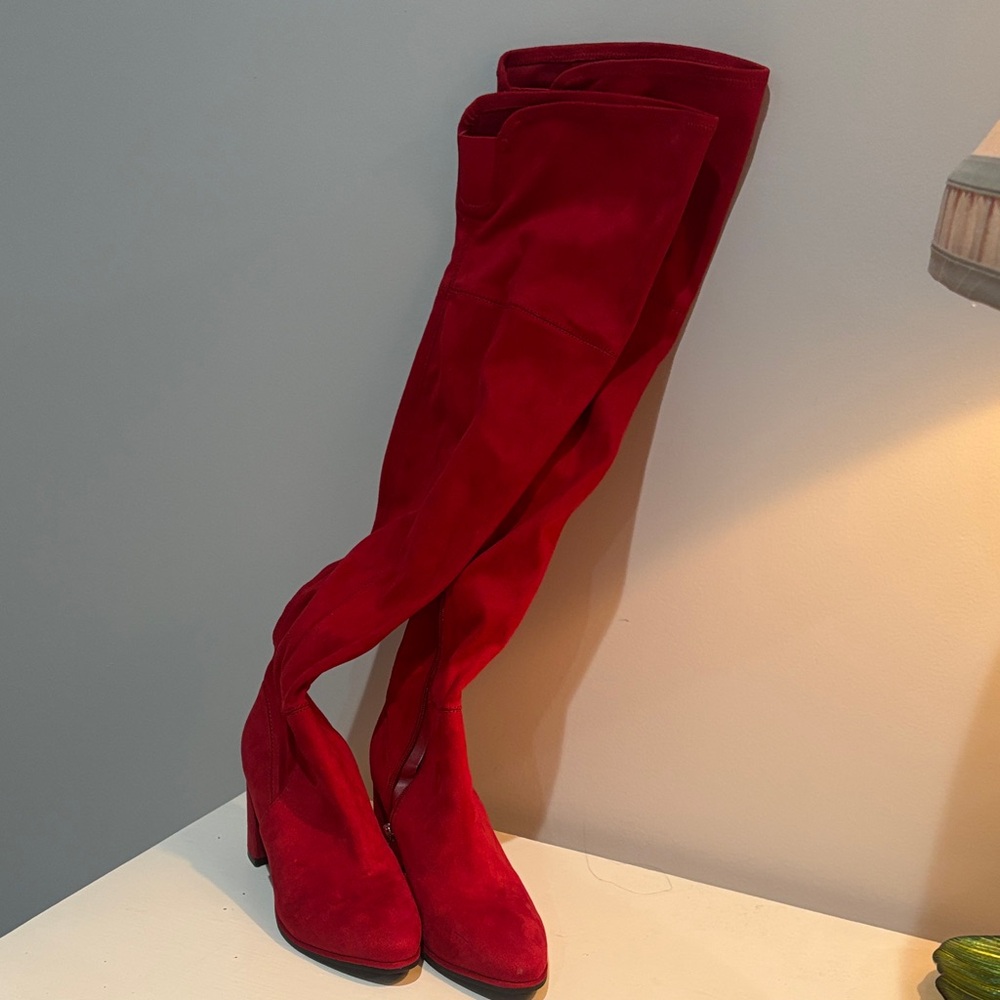 Marc Fisher Vibrant Red Over-the-Knee Boots - Picture 4 of 4